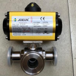 VAN 3 NGẢ INOX VI SINH ĐIỀU KHIỂN KHÍ NÉN