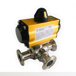 Van bi 3 ngả inox vi sinh khí nén