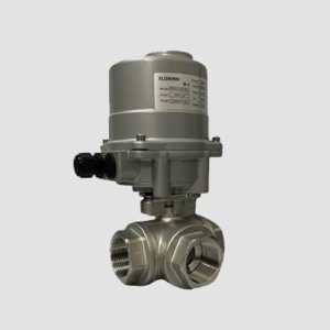VAN BI INOX 3 NGẢ (KIỂU T PORT) ĐÓNG MỞ ĐIỆN FLOWINN