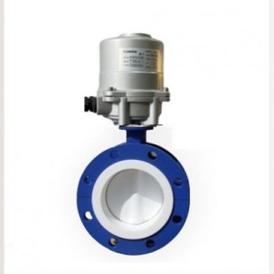 Van bướm PTFE nối bích điện