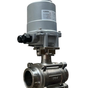 VAN BI 3 THÂN  INOX 316 NỐI CLAMP ĐIỀU KHIỂN ĐIỆN DC24V