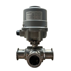VAN BI 3 NGÃ ( CHỮ T ) INOX 316 NỐI CLAMP ĐIỀU KHIỂN ĐIỆN DC24V