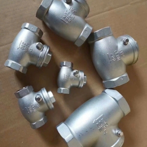 VAN 1 CHIỀU LÁ LẬT INOX 304 NỐI REN