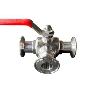 VAN BI 3 NGÃ ( CHỮ T ) INOX 316 VI SINH NỐI CLAMP TAY GẠT